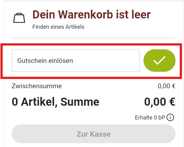 Ihren burgerme Gutscheincode einlösen