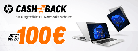 HP Cashback bei notebooksbilliger.de - Bis zu 100 € zurück!