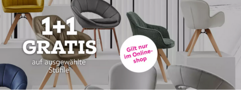 mömax Angebot: 1+1 GRATIS auf ausgewählte Stühle