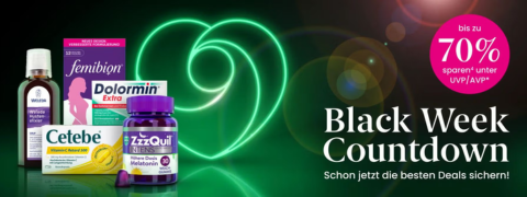 Black Week bei DocMorris: Bis zu 70% Rabatt!